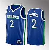 Men's Dallas Mavericks #2 Kyrie Irving Blue City Edition Stitched Basketball Jersey,baseball caps,new era cap wholesale,wholesale hats